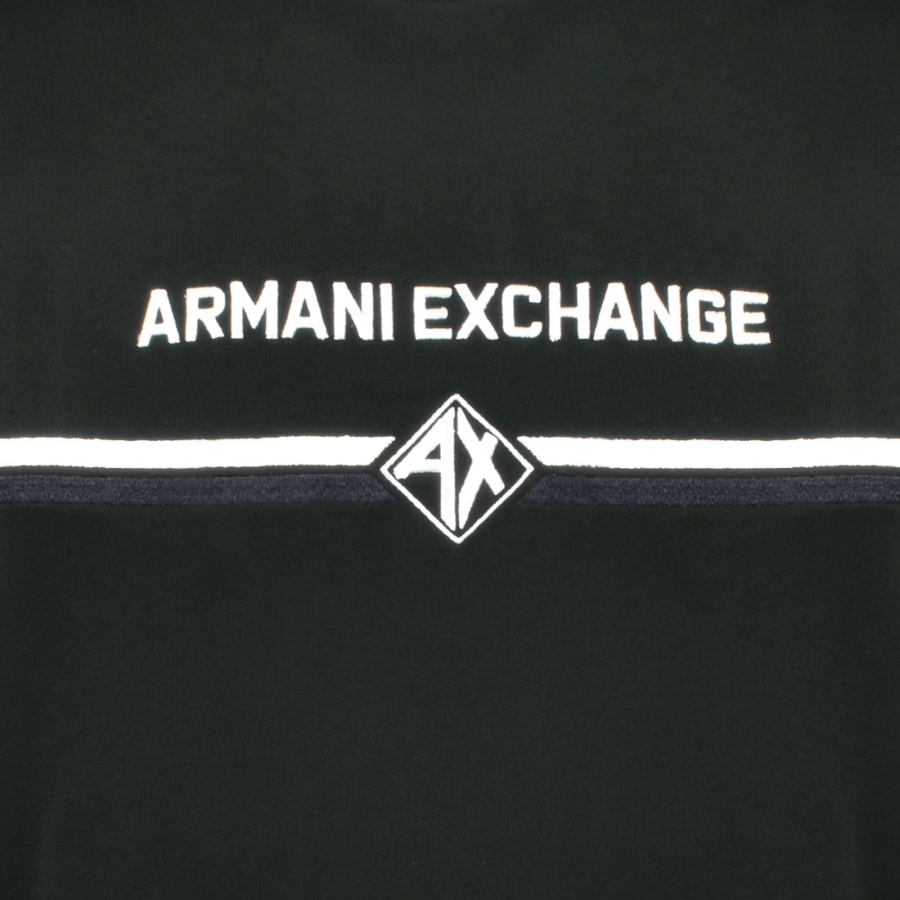 Armani Exchange Logo Sweatshirt Jet Set Green | Mainline